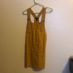 Mustard overall dress
